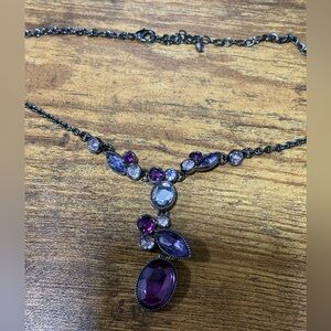 Napier Elegant Purple Gemstone Necklace